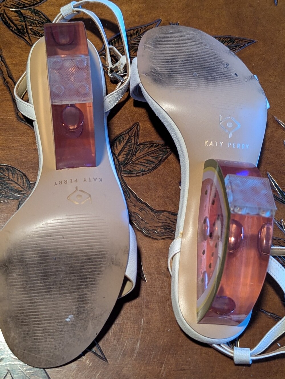 Katy Perry Collections White Watermelon Heel Sandals - Picture 4 of 7